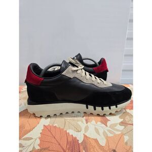 $415 Costume National Logo Lace-Up Studded Leather  Men's Sneakers Size 10 Shoes